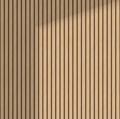 Wooden panel wall background. Wood realistic dark floor vector illustration. Vertical natural planks banner. Parquet board surface. Oak corrugated pattern