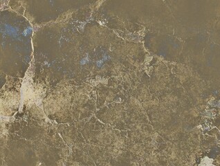 Intricate Network of Cracks on Aged Surface: Earthy Tones with Subtle Blue Accents