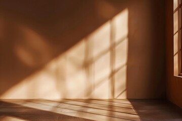 A brown wall and floor with light coming from the side. Background for product photography