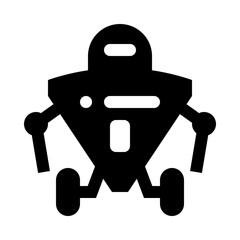 Humanoid Robot Solid Icon