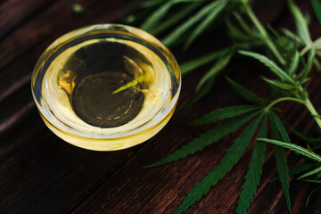 CBD oil hemp products. oil cannabis extract, Medical cannabis concept.