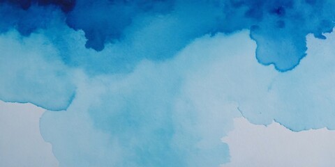 Obraz premium Aqua Oasis: Blue Watercolor Painted Wall Background for Relaxation Spaces