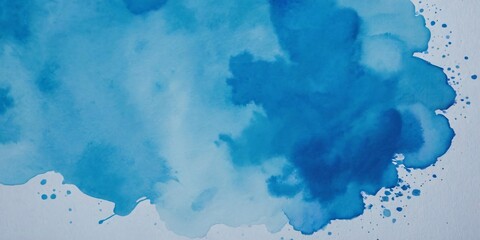 Obraz premium Aqua Dreams: Blue Watercolor Painted Wall Background for Ethereal Ambiance