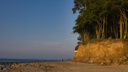Hundestrand, Strand an der Ostsee im Abendrot, Ostseebad Heiligendamm, Mecklenburg Vorpommern, Deutschland