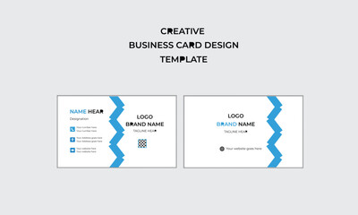 Modern visiting card template with simple business card.