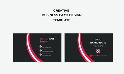 Modern visiting card template with simple business card.