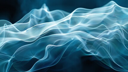 Fototapeta premium light blue wavy structure digitally made out of energy waves 