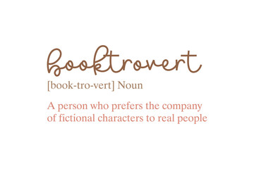 Book SVG T shirt design Booktrovert 