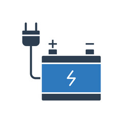 Obraz premium Battery Charger Plug Icon