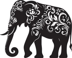 elephant vector art illustration 