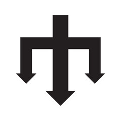 Obraz premium Three down arrows icon. Vector illustration. EPS 10/AI