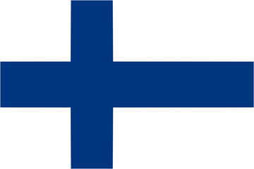 Obraz premium Finland flag and language icon - isolated vector illustration