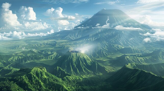 mountains and volcanoes in Indonesia