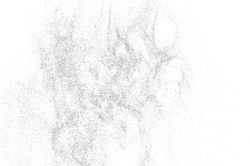 Distressed black texture. Dark grainy texture on white background. Dust overlay textured. Grain noise particles. Rusted white effect. Grunge design elements. Vector illustration, EPS 10.