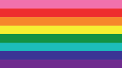 Gilbert Baker Pride Flag. Pride Flag. LGBTQ+ colored flag. Pattern. Pride Parade. Multicolored LGBT+ linear flag.