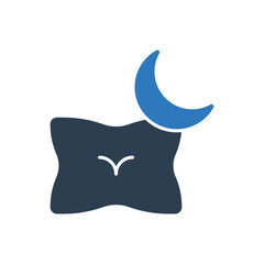 Night Sleep Icon - Pillow Icon