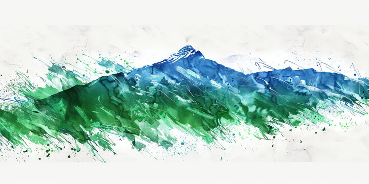 The Mountain: The Flag of Lesotho as a Symbol of Independence and Freedom - Picture the flag of Lesotho with its mountain, symbolizing independence, freedom, and the country's mountainous terrain. 