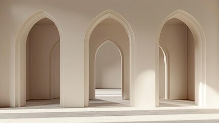 islamic archways, eid al - adha background, white building, floor, wall, and shadow