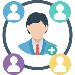 Chat Room Vector icon in Flat style 