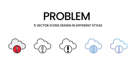 Problem icons vector set stock illustration.