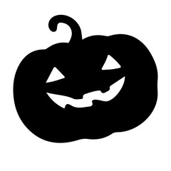 Creepy Halloween Pumpkin Silhouette Vector
