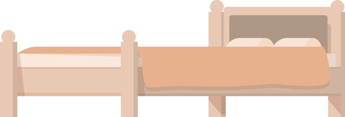 Two single beds pushed together creating one large bed in a hotel room