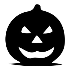 Creepy Halloween Pumpkin Silhouette Vector