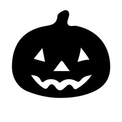 Creepy Halloween Pumpkin Silhouette Vector