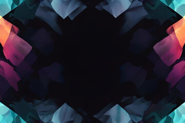 Obraz premium copy space in the middle of abstract colorful dark geometric background, empty copy space