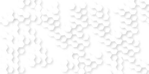 Abstract background with hexagon, modern abstract polygonal pattern. Futuristic abstract honeycomb technology white background. Luxury white hexagon pattern.
