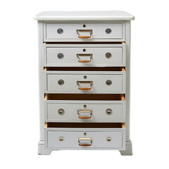 Fototapeta premium Single object, isolated white background of filing cabinet