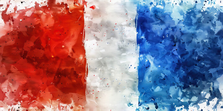 The Tricolor: The French Flag as a Symbol of Liberty, Equality, and Fraternity - Visualize the French flag with its tricolor of blue, white, and red, symbolizing the values of the French Revolution