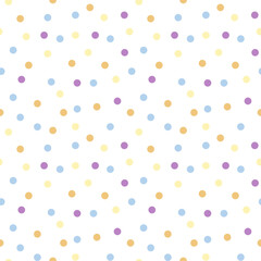 Seamless vector pattern of colorful party confetti. Colorful confetti sprinkles seamless pattern. Great for a Birthday Party, Christmas, New Year, Holiday, Carnival Festivity, Valentine’s Day