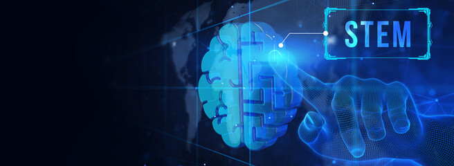 Science, technology, engineering and math. STEM concept. Business, Technology, Internet and network concept. 3d illustration