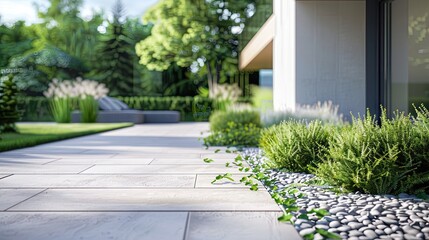 A Serene Stone Path Through Lush Greenery