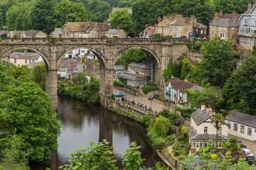 View down onto knaresborough Viaduct in North Yorkshire. popular tourist destination