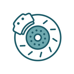 disk brake icon vector design template simple and clean