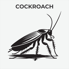 A Clear and Bold Cockroach silhouette for Versatile Applications. Vector Illustration
