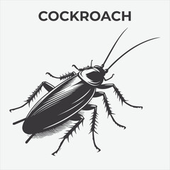 A Distinctive Cockroach Silhouette for Multi-Format Design Projects. Vector Illustration