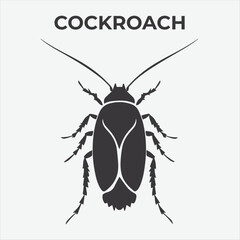 A Distinctive Cockroach Silhouette for Multi-Format Design Projects. Vector Illustration