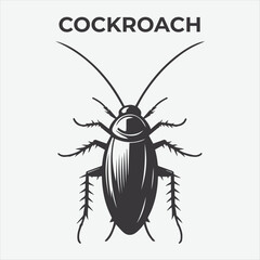 A Clear and Bold Cockroach silhouette for Versatile Applications. Vector Illustration