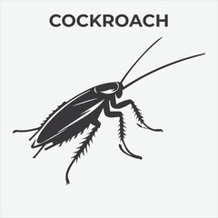 A Clear and Bold Cockroach silhouette for Versatile Applications. Vector Illustration
