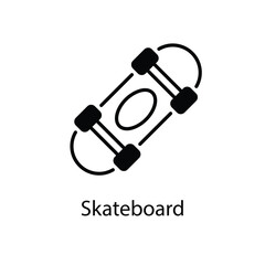 Skateboard vector icon