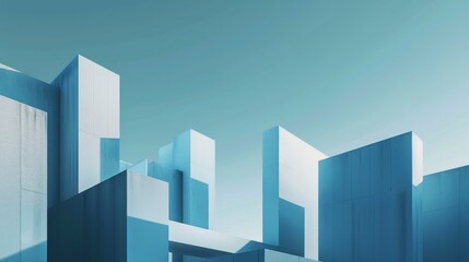 Fototapeta premium Minimalistic Abstract Architecture Desktop Wallpaper, Geometric Shapes, Monochromatic color, Modern Simplicity, landscape design, banner design, brochure, pattern design, web, wallpaper, background te