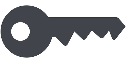 Key icon in trendy flat style isolated on white background.