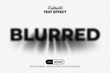 Blurred Text Effect Noise Texture Style. Editable Text Effect.