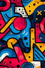 Vivid graffiti art with bold magenta color tones, painted on a wall. The intricate font and vibrant colorfulness make it stand out