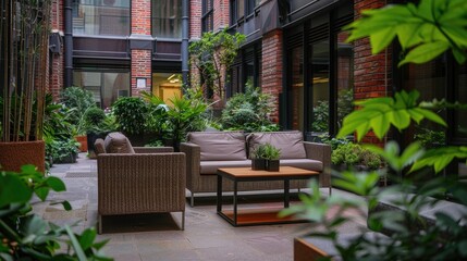 Tranquil Oasis in a City Garden