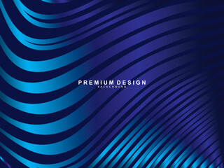 Abstract shining wave lines on dark blue background. Dynamic wave pattern. Modern wavy lines. Futuristic technology concept. Perfect for banners, posters, covers, brochures, flyers, websites, etc.