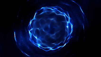 Abstract liquid sphere kinetic energy ball